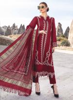 Georgette Red Casual Wear Thread Work Pakistani Suit